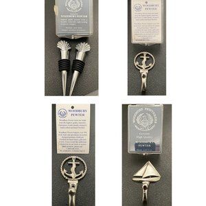 Woodbury Pewter - Bar Bottle Stoppers & Nautical Hooks